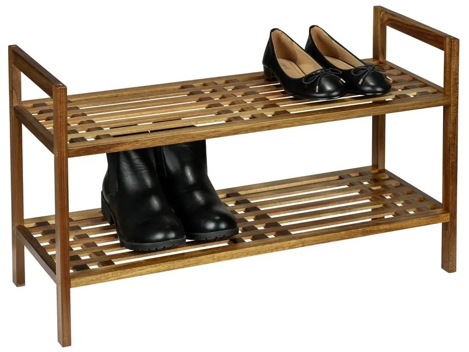 Stojan na topánky z masívu akácie v prírodnej farbe 69x40,5x27 cm Fondi – Wenko
