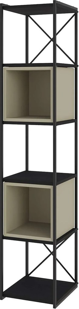 Knižnica Houseland Vale Mini čierna/sivo-zelená