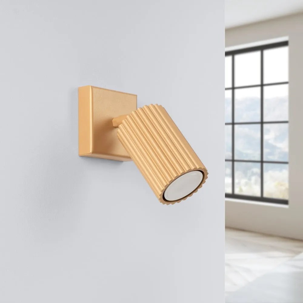 Nástenné svietidlo v zlatej farbe Gleam – Nice Lamps