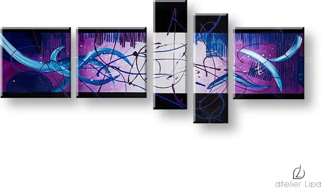 Autorská reprodukcia na plátne ABSTRAKT XOBDA042E5