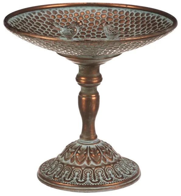 Autronic BONTEC Stojan kovový - 29 cm, aranžovací, s vtáčikmi, medený Farba: Medená