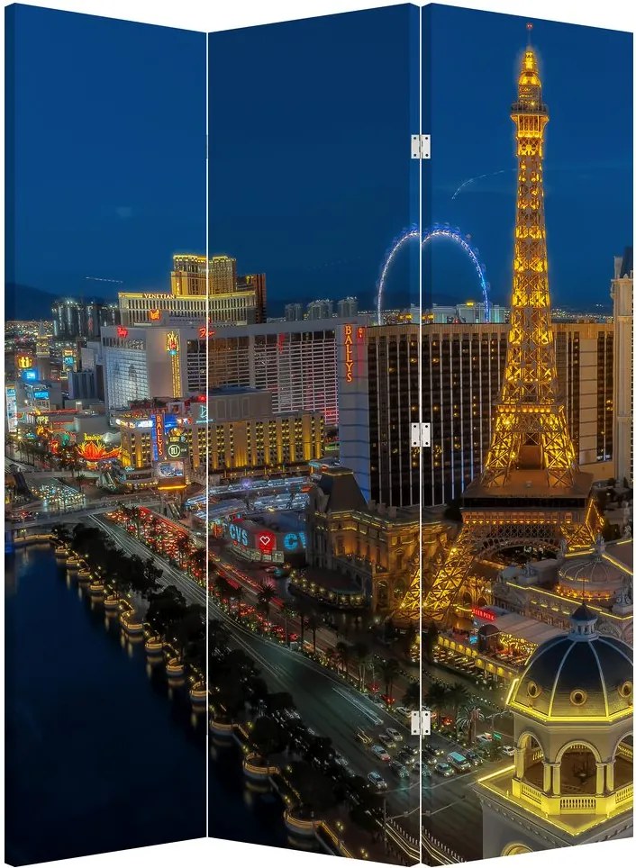 Paraván - Nočné Las Vegas (126x170 cm)