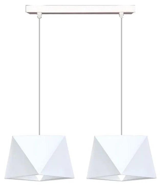 Luster na lanku DIAMENT 2xE27/60W/230V biela