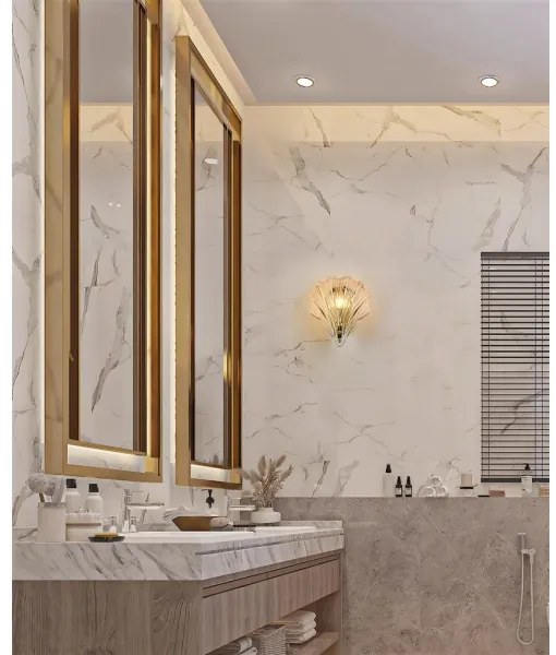 Searchlight 28980SB - Nástenné svietidlo SHELL 1xG9/7W/230V dymové