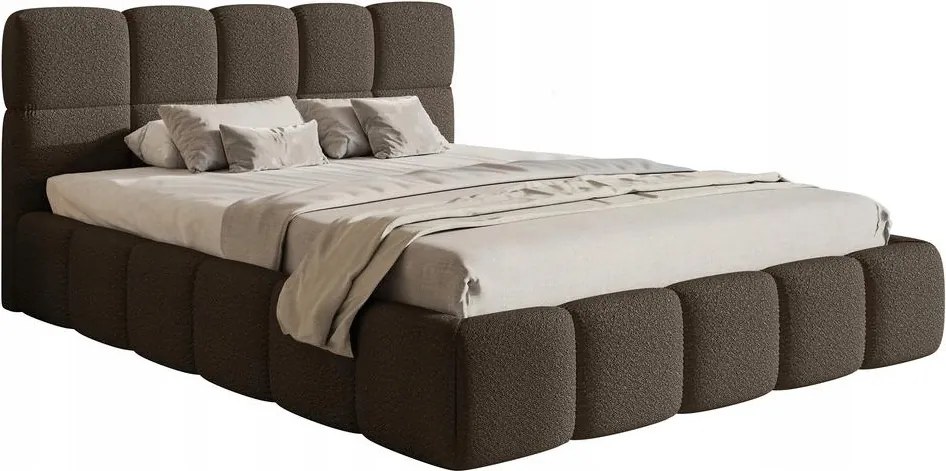 Manželská posteľ 140 cm Cirsten 140 (s roštom, s úl. priest.) (tmavohnedá)