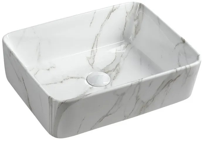 Sapho Sapho, DALMA keramické umývadlo 48x13x38 cm, carrara, MM517