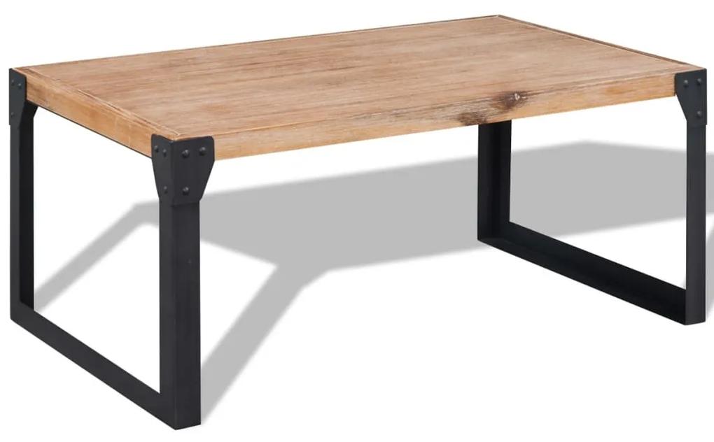 Konferenčný stolík z masívneho akáciového dreva, 100x60x45 cm