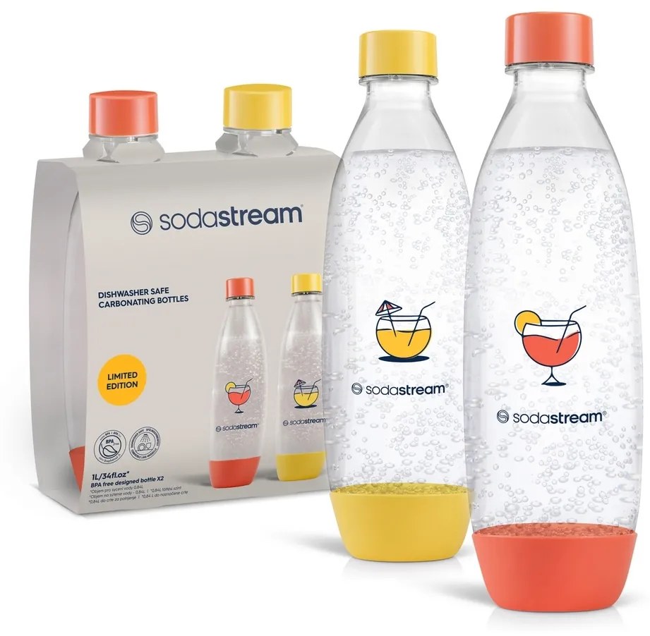 Sodastream Fľaša Fuse Orange/Yellow 2x 1 l, do umývačky