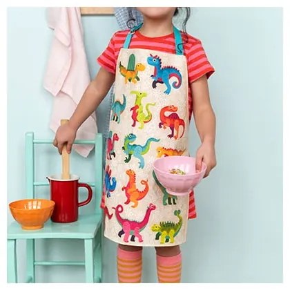 Bavlnená detská zástera Baby Dinos – Rex London