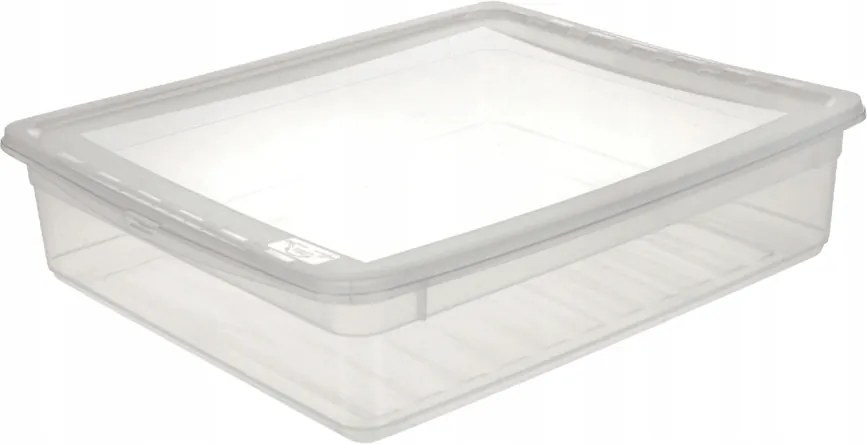 Keeeper Úložný box s vekom (má 2 funkcie) BEA Clearbox 9L, 39 x 35,5 x 9 cm