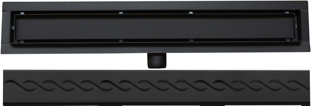 Sprchový žlab MAXMAX WAVE BLACK - černý