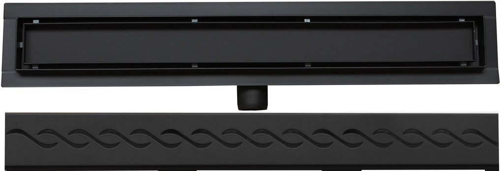 Sprchový žľab maxmax WAVE BLACK - čierny