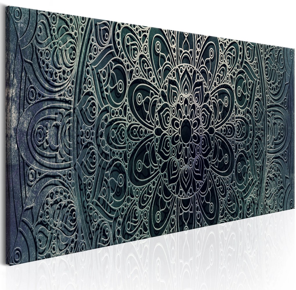 Artgeist Obraz - Mandala: Malachite Calm Veľkosť: 135x45, Verzia: Premium Print