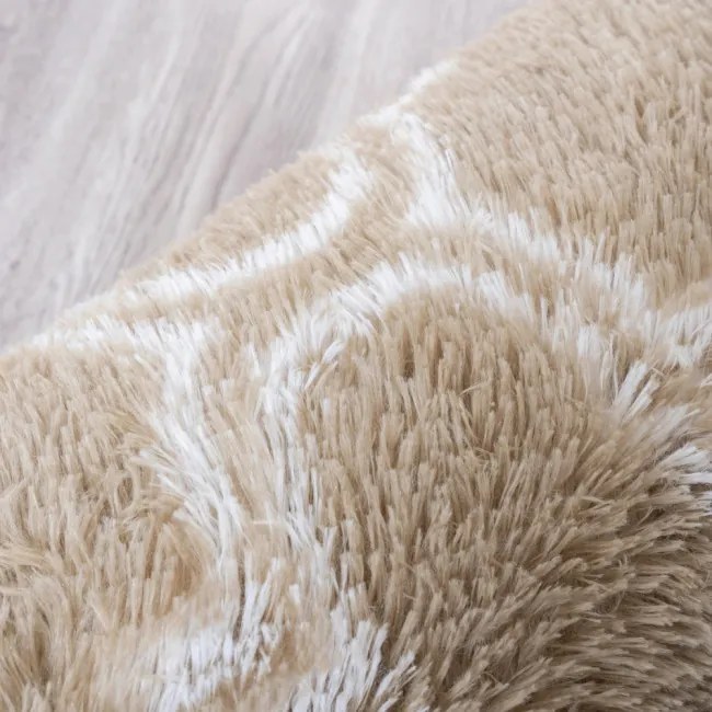 Protišmykový koberec DECOR béžový kruh