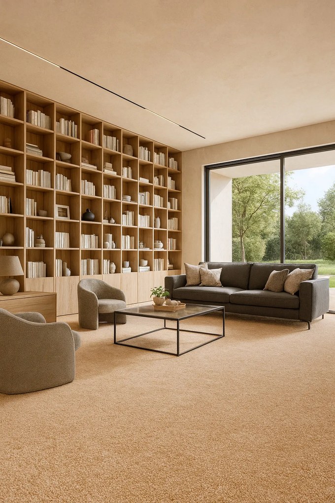 Betap, Koberec metráž Dynasty 70, na mieru, šíře 4m, béžová, filc, detská izba