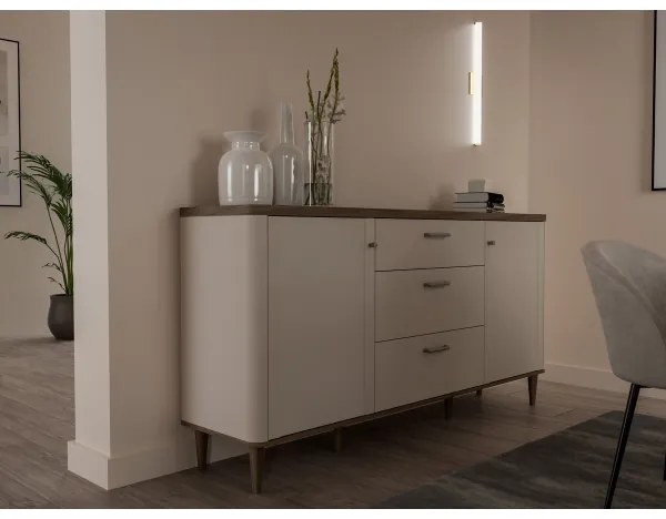 Komoda s zásuvkami VIRO hnedá/béžová