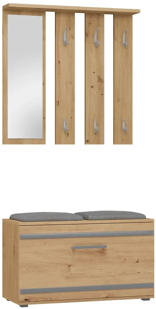 Předsíňová stěna Opal hnědá
