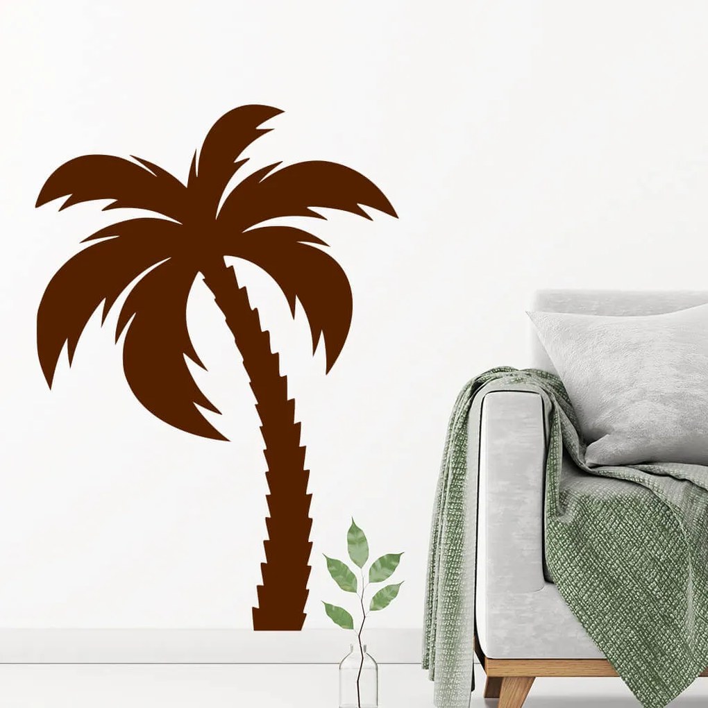 Veselá Stena Samolepka Palma Farba: růžová, Veľkosť: 40 x 27 cm