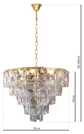 Krištáľový luster na reťazi CHELSEA 6xE14/40W/230V