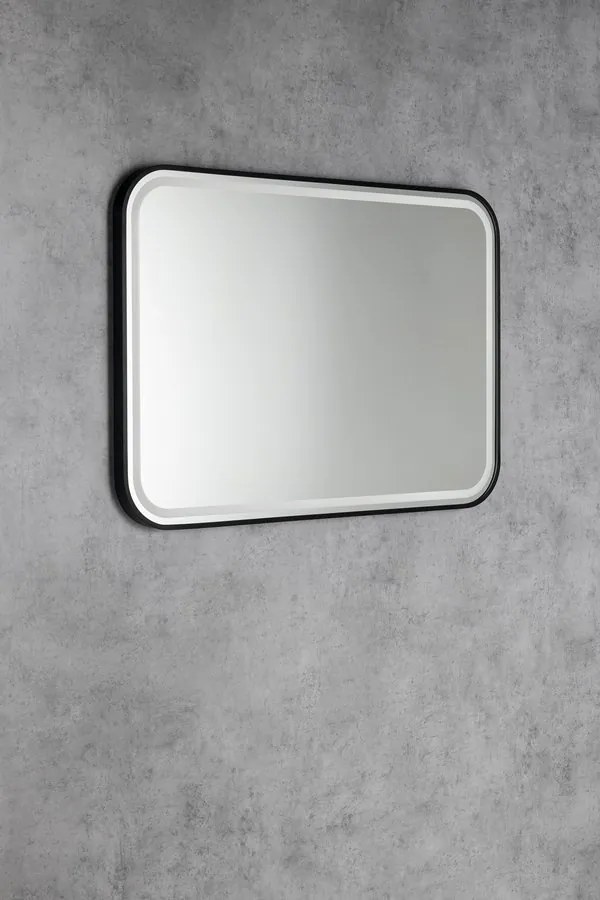 Sapho Sapho, CETIS zrkadlo s LED osvetlením 100x70cm, čierna mat, CT100