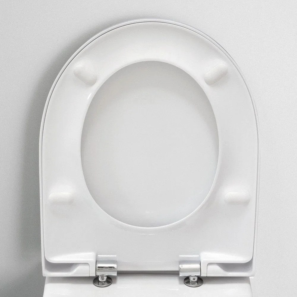 GEBERIT Acanto WC sedátko s automatickým pozvoľným sklápaním - Softclose, odnímateľné, z Duroplastu, biela, 500.605.01.2