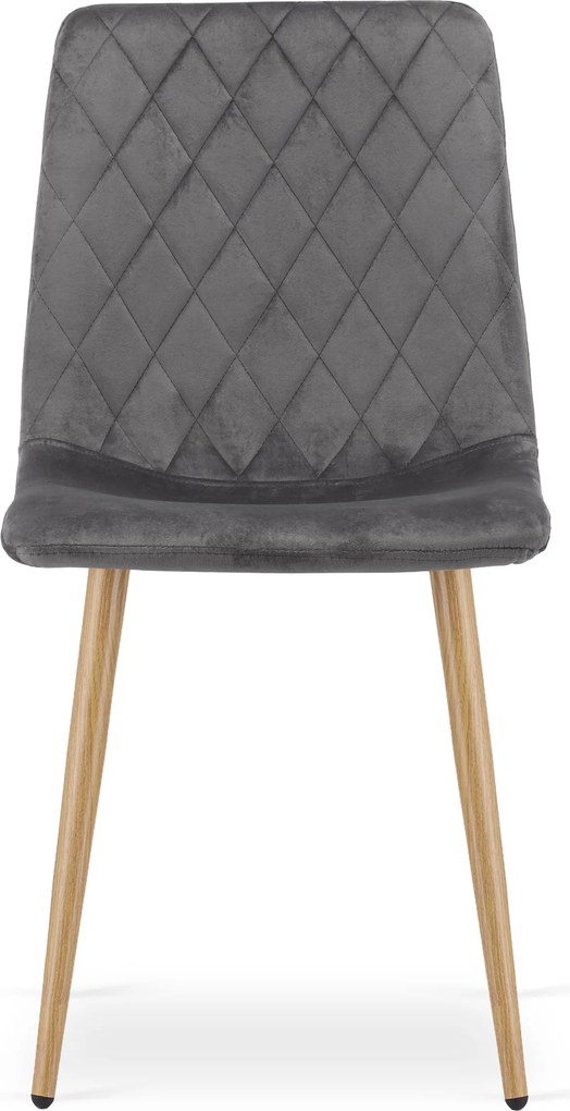 Set 2 kresiel TURIN - svetlosivý zamat