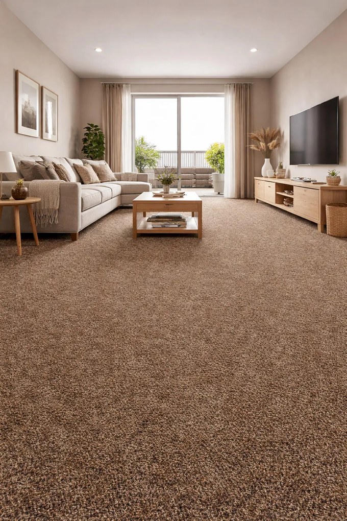 Koberec metráž Primavera 153, na mieru, šíře 4m, hnedá, resine, chodba / predsieň, Beaulieu International Group