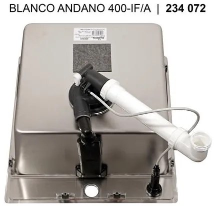 Nerezový drez Blanco ANDANO 400 IF/A nerez hodvábny lesk s excentrem