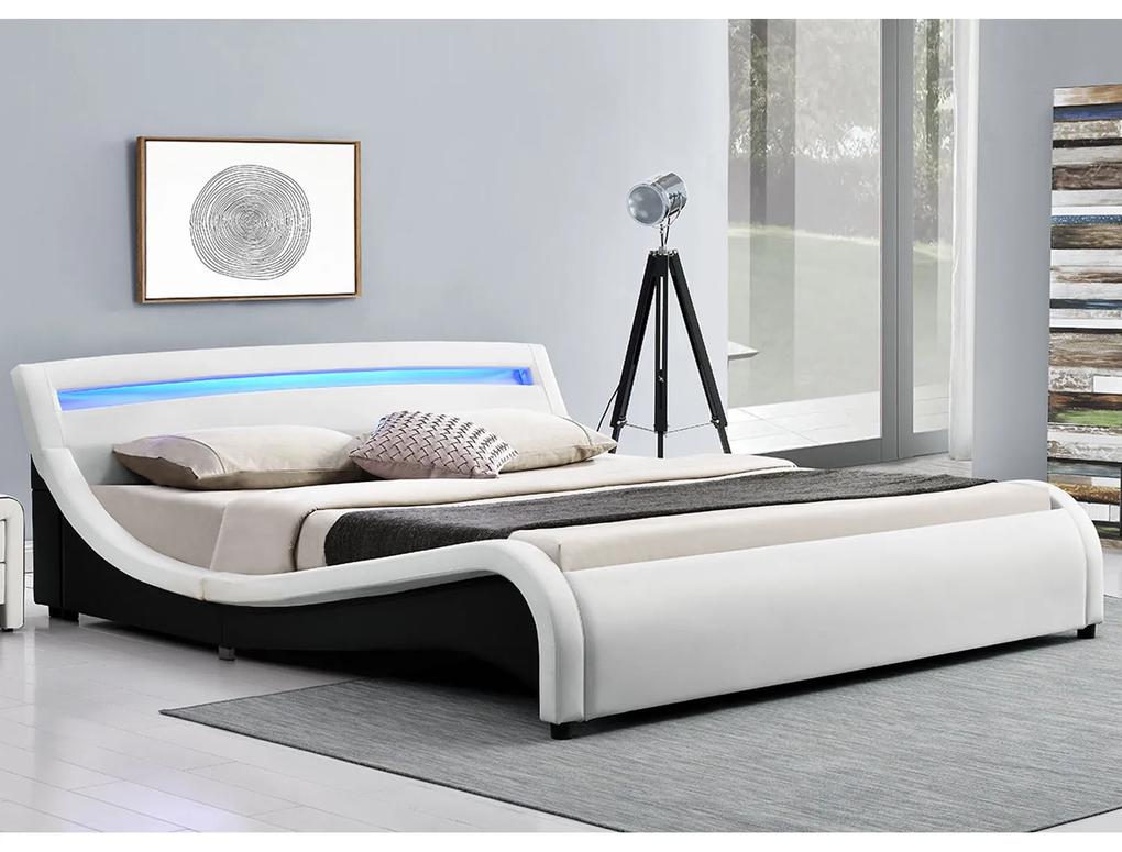 Čalúnená posteľ Malaga 140x200 cm - biela