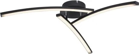 Stropné LED osvetlenie Tansy 60 cm, čierne%
