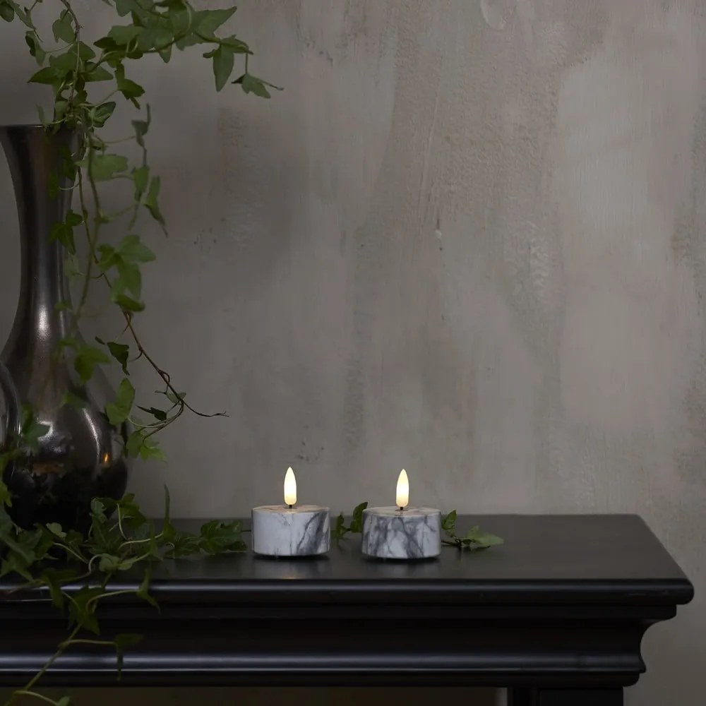 LED sviečky v súprave 2 ks (výška 6 cm) Flamme Marble – Star Trading