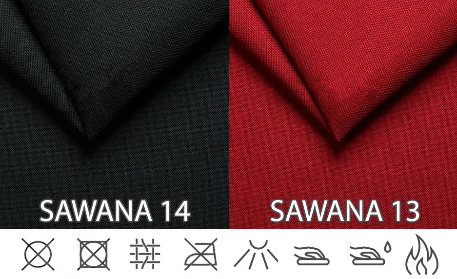 Rohová sedačka U Lambert (čierna + červená) (L). Akcia -21%. Vlastná spoľahlivá doprava až k Vám domov. 616080