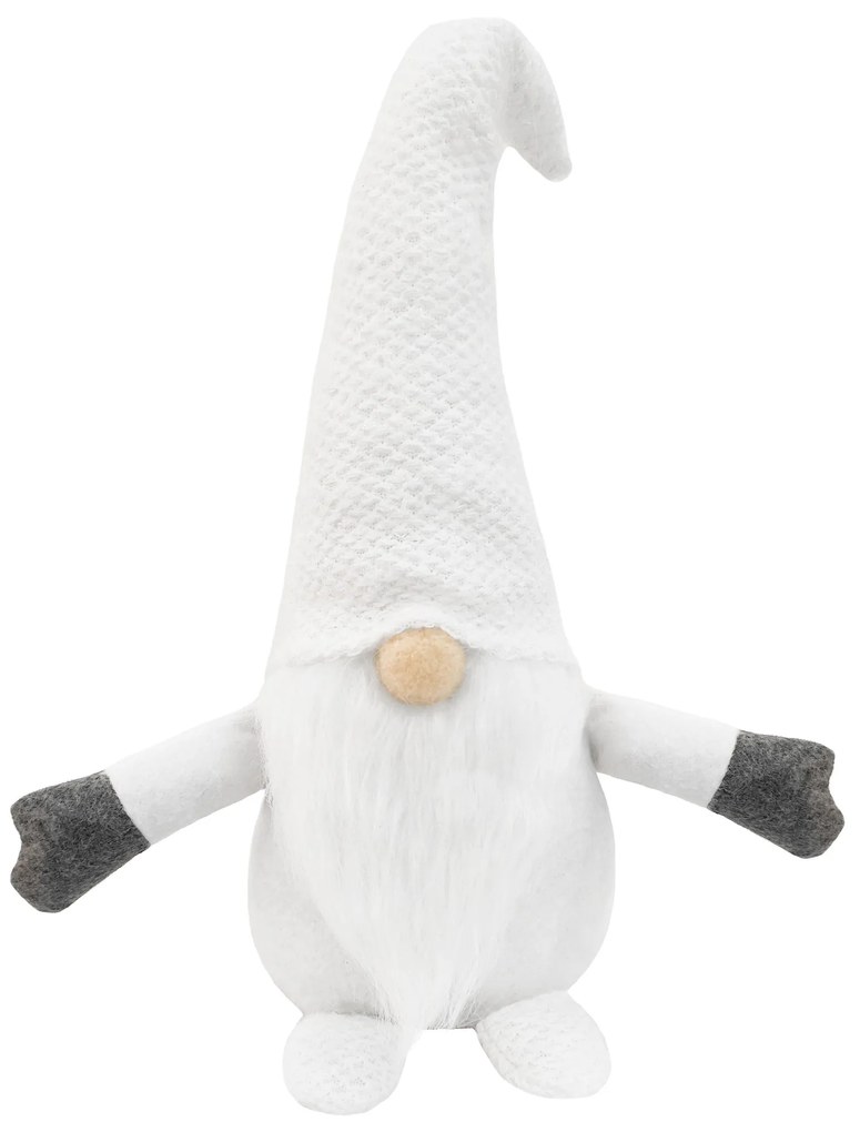 Vianočný škriatok ELF 045 - 35 cm biely