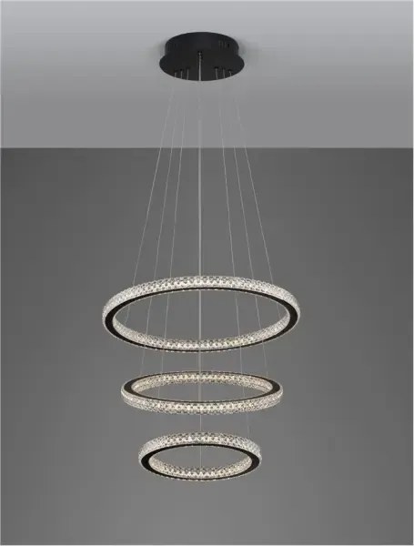 LED luster Ginevra 51 čierne