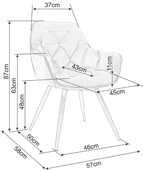 Olivová stolička CHERRY z eko kože