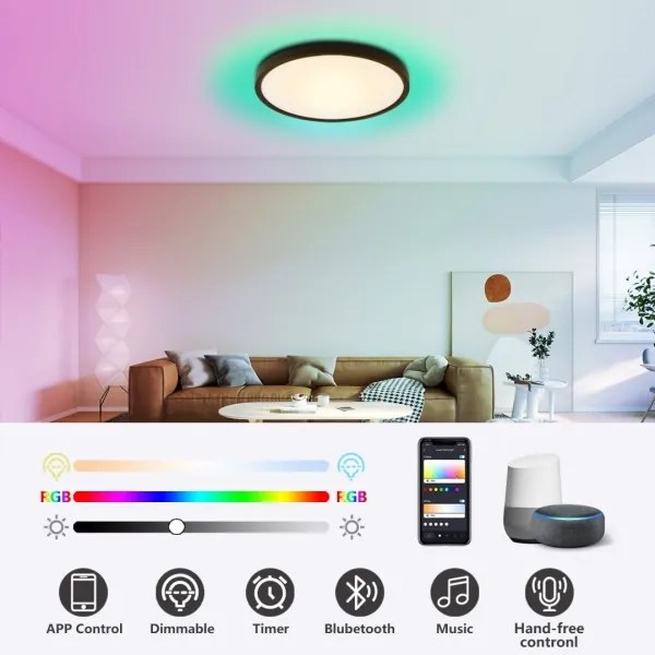 Immax NEO 07170-B60 - LED RGB Stmievateľné svietidlo TUDO 65W/230V Wi-Fi Tuya + DO