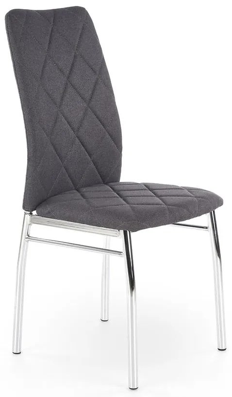 Stolička K309 tkanina/kov tmavý popol 43x57x97
