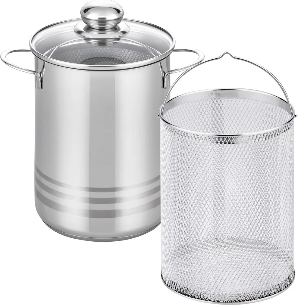Elo 22616 Basic Nerezový hrniec na špargľuBrillant 16 cm, 4 l