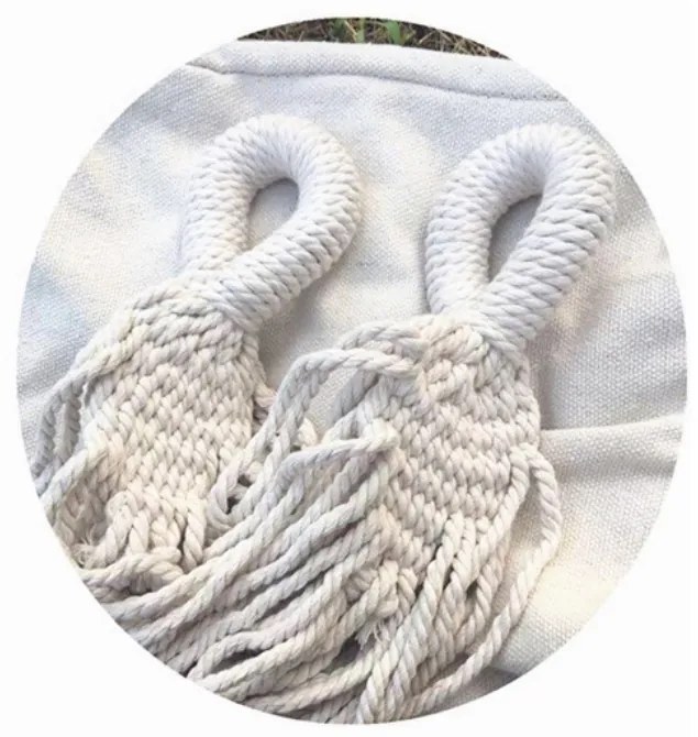 TRENDIE Závesná hojdacia sieť pre 2 ľudí BOHO ecru