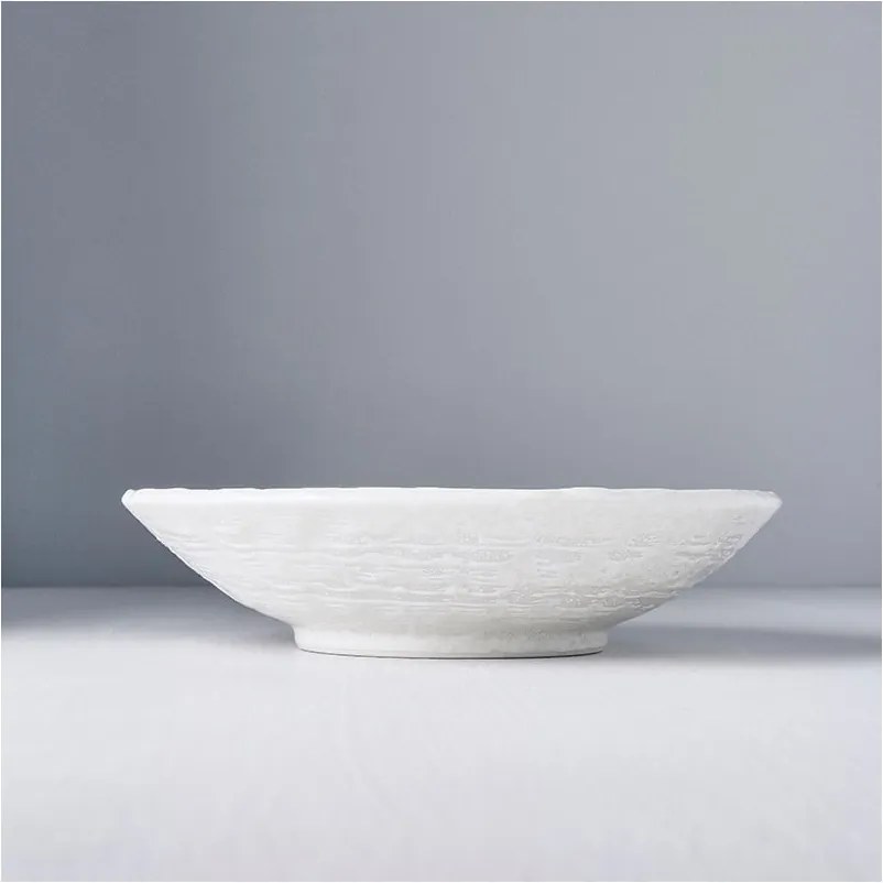 Biely keramický hlboký tanier Mij Star, ø 24 cm