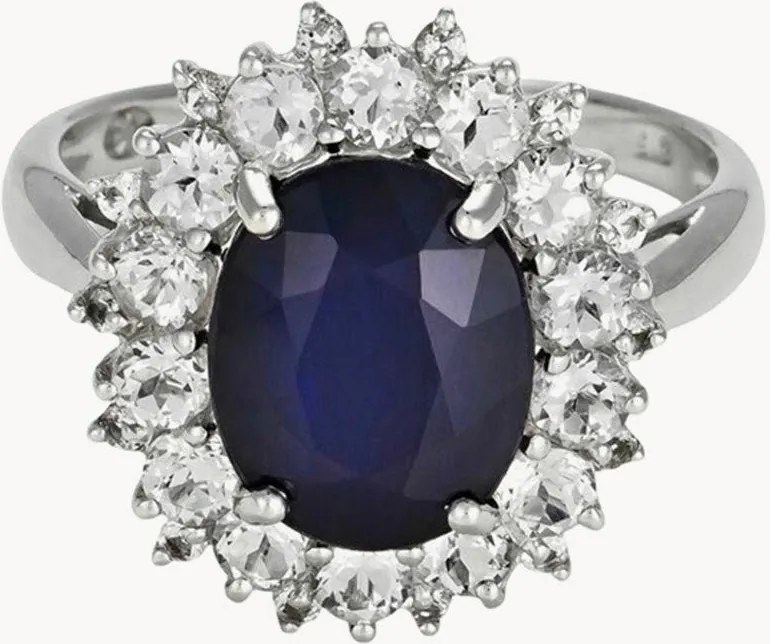 Prsteň z bieleho zlata so zafírmi Soleil Bleu