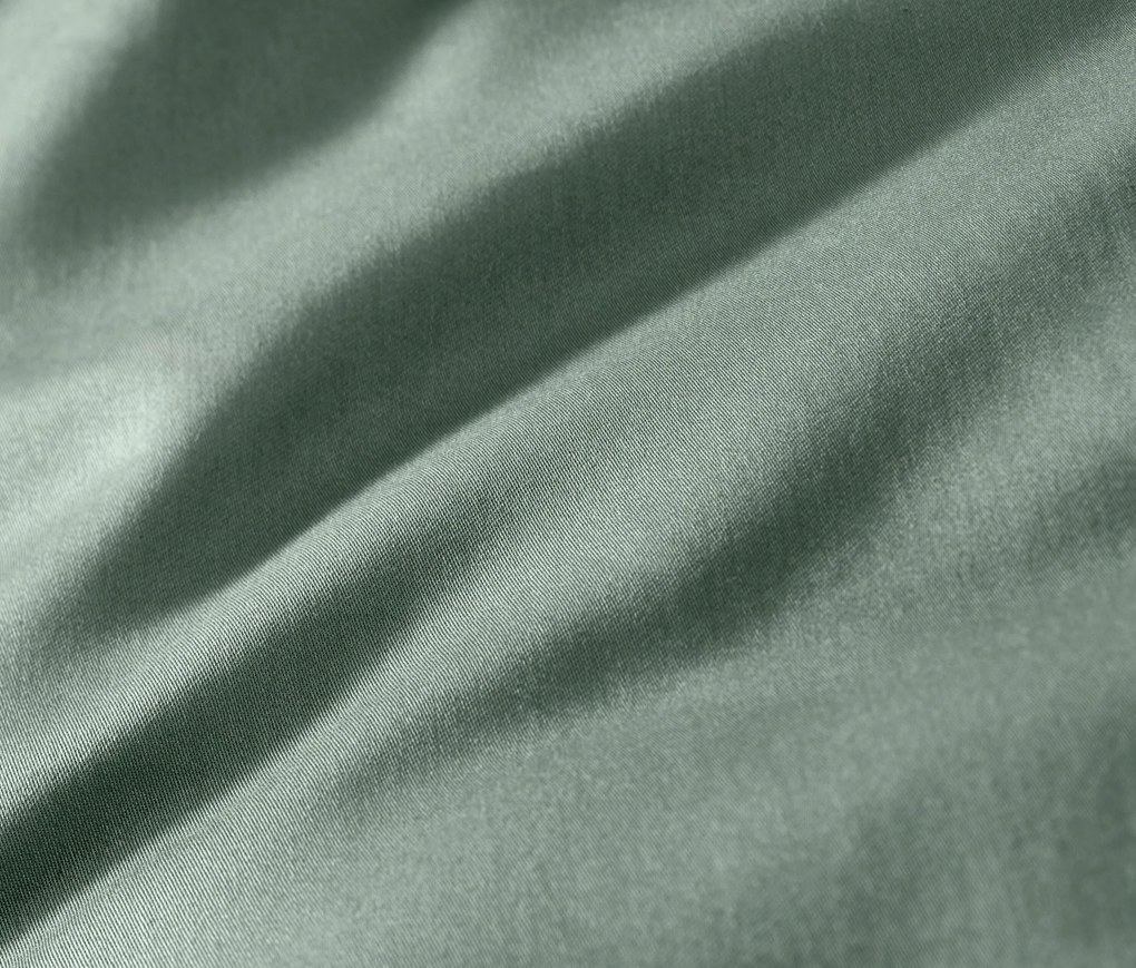 Posteľná bielizeň z bavlny a saténu, zelená, štandardná veľkosť