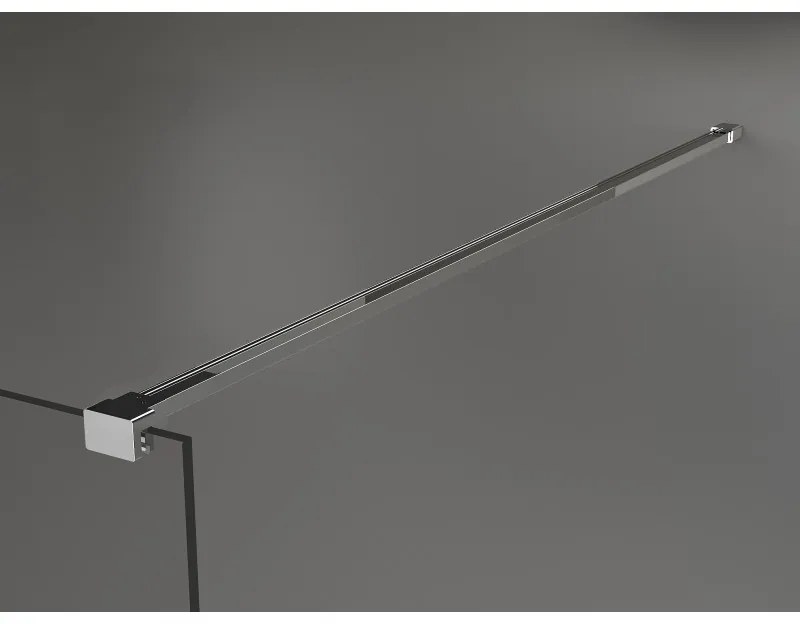 Mexen Kioto, priechodná sprchová zástena 100 x 200 cm, 8mm číre sklo, 2x chrómová stabilizačná rozpera, 800-100-002-01-00