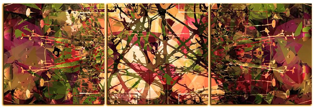 Obraz na plátne - Kvetinové grunge pozadia - panoráma 5108FB (150x50 cm)