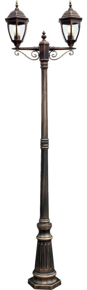 Redo 9609 - Vonkajšia lampa SEVILLA 2xE27/42W/230V IP44 zlatá/patina