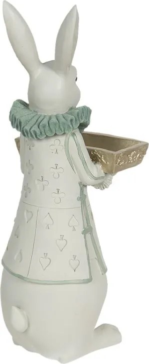 Dekorácia králičie chlapec s podnosom - 15 * 13 * 37 cm