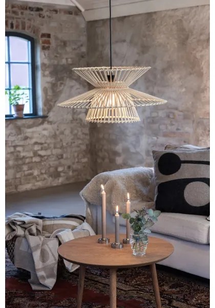 Markslöjd 108785 - Luster na lanku DUPLICI 1xE27/40W/230V béžová/bambus