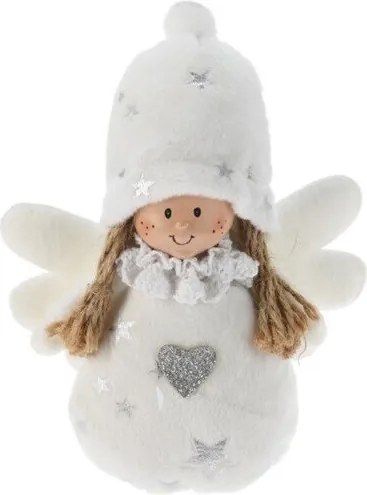 Závesná anjelka v bielej farbe 15 cm