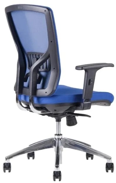 Kancelárska ergonomická stolička HALIA — látka, čierna / modrá