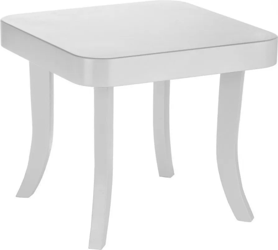 Detský štvorcový stôl drevené nožičky 47 cm Biela